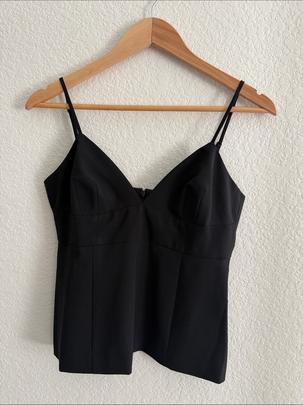 Trina Turk Black Spaghetti Straps Blouse Size 6